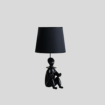 Black Modern Clown Phone Holder Resin Table Lamp