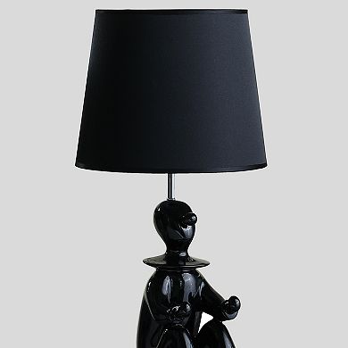 Black Modern Clown Phone Holder Resin Table Lamp