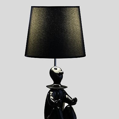 Black Modern Clown Phone Holder Resin Table Lamp