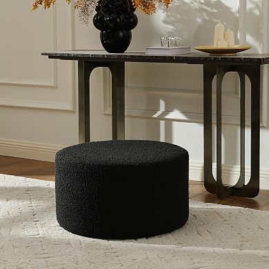 Modern Round Upholstered Ottoman