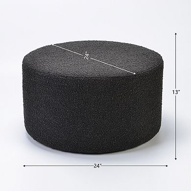 Modern Round Upholstered Ottoman