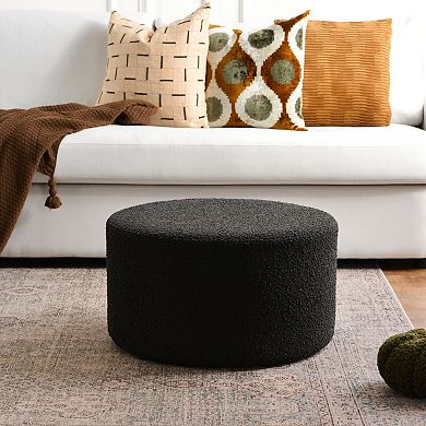 Modern Round Upholstered Ottoman