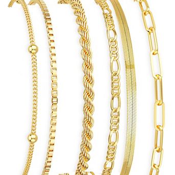 Gold-Plated Bracelet Set