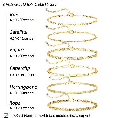 Gold-Plated Bracelet Set