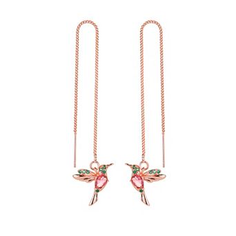 Fashion Jewelry New Unique Little Bird Drop Long Hanging Hummingbird Earrings For Women