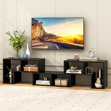 Adjustable Tv Stand With Shelves for Tvs Up to 65 Inch