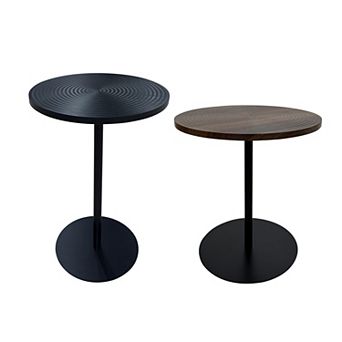 KWPZQEB Small Round Side Table Set of 2 for Small Space