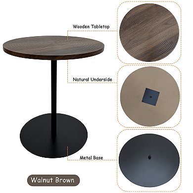 KWPZQEB Small Round Side Table Set of 2 for Small Space