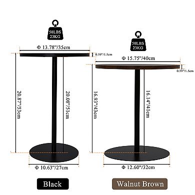 KWPZQEB Small Round Side Table Set of 2 for Small Space