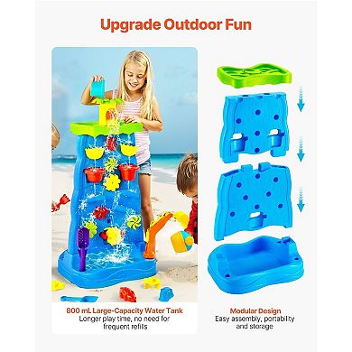 Sand and Water Play Table for Kid's Ages 3+ with Motor Skill Activities