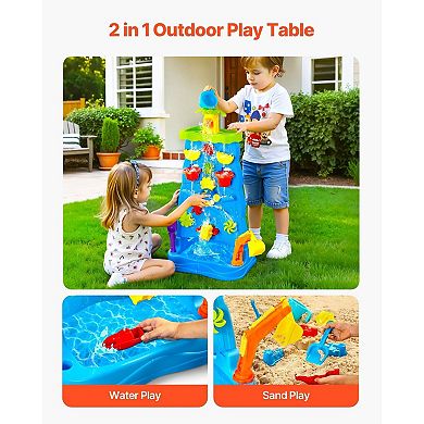 Sand and Water Play Table for Kid's Ages 3+ with Motor Skill Activities
