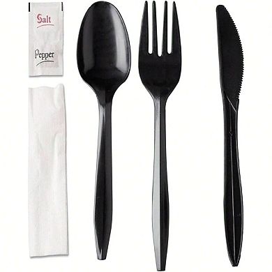 Disposable Cutlery Kits with Napkin Salt Pepper for Grab-and-Go Meals