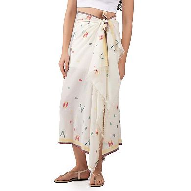 Pixel Woven Cotton Scarf