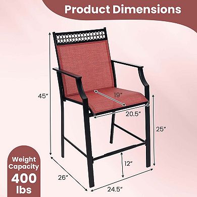 Durable Metal Bar Stools with Breathable Quick-Dry Fabric