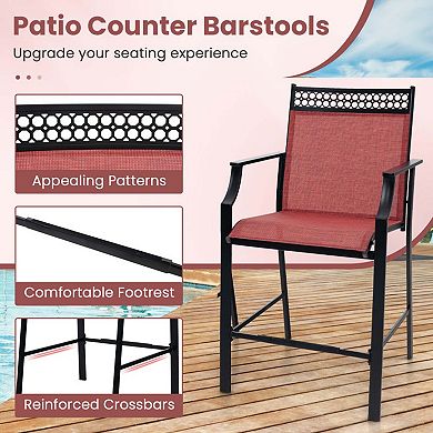 Durable Metal Bar Stools with Breathable Quick-Dry Fabric