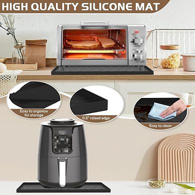Zoulao Silicone Heat Resistant Mat for Air Fryer, 18x15", Countertop Protector.