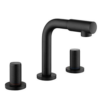 8 in Widespread Double Handle 360 Degree Swivel Bathroom Faucet with Quick Connect Hose