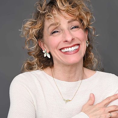 Flourish Mint Leaf Earrings