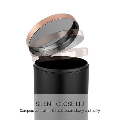 8 Gal./30 Liter Round Shape Step-on Trash Can with Diamond Body Design for Kitchen