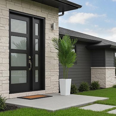 4.3FT Artificial Palm Tree with White Planter