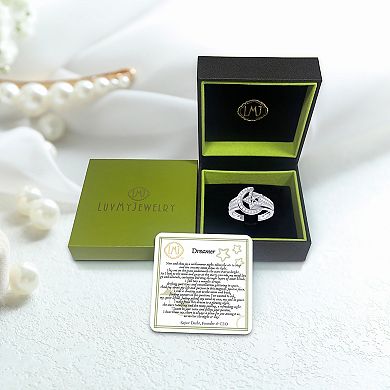 Luna Comet Sterling Silver Diamond Ring