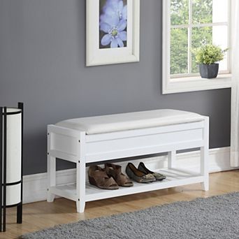Shoe Storage Bench with Hidden Compartment, Ideal for Entryway Hallway, for Families & Small Spaces