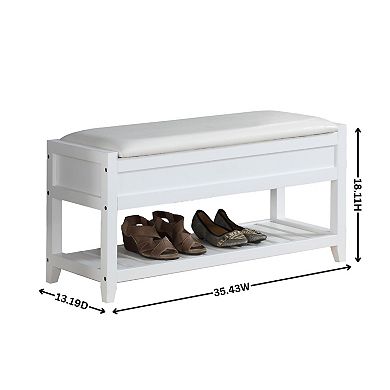 Shoe Storage Bench with Hidden Compartment, Ideal for Entryway Hallway, for Families & Small Spaces