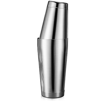 Zoulao Professional 2 pc Boston Shaker Set, 18oz & 28oz Stainless Steel, Leak-Proof Base