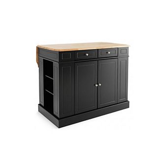 Kitchen Island Cart With Storage Drop Leaf Countertop Adjustable Shelves