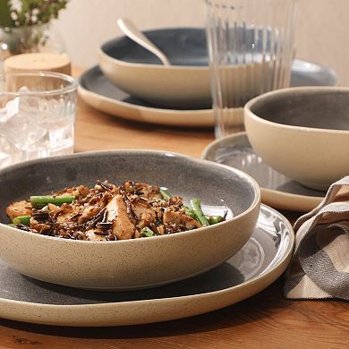 Gibson Elite Manila Bay 16pc Stoneware Dinnerware Set