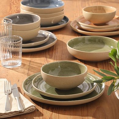 Gibson Elite Manila Bay 16pc Stoneware Dinnerware Set