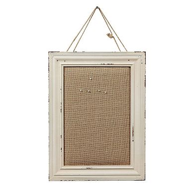 Rustic Linen Bulletin Board: 15.7x11.8" Decorative Cork Board for Home, Office, Classroom