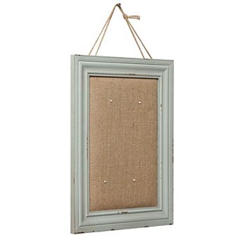 Rustic Linen Bulletin Board: 15.7x11.8" Decorative Cork Board for Home, Office, Classroom