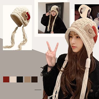 Beanie Hat Tassel for Women Height 9.06" 1 Pc