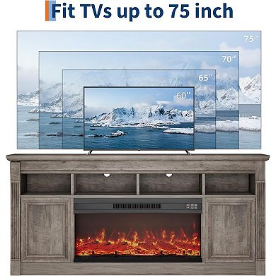68 Inches Fireplace TV Stand