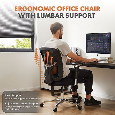 YIORTWO Big & Tall Ergonomic Office Chair 500 lbs, Heavy Duty Mesh Desk Chair with Lumbar Support