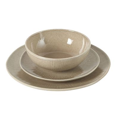 Gibson Elite Sandy Pines 12pc Reactive Glaze Dinnerware Set