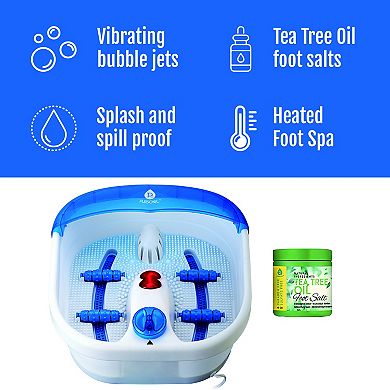 Total Self Care System Heated Foot Spa Massage Gun and LED Beauty Mask