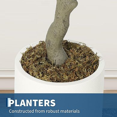 Lifelike Artificial Olive Tree, Faux Indoor Plant with Realistic Wood for Home Office Decor