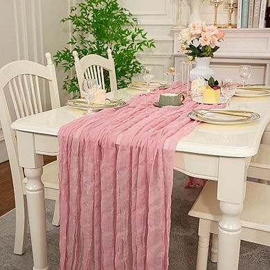 Cheesecloth Table Runner Rustic Gauze Soft Sheer Fabric