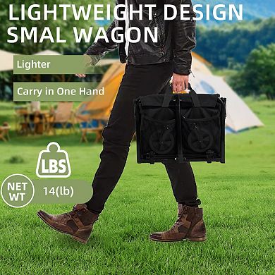 Collapsible Wagon, 360lbs Capacity Lightweight for Camping, Grocery & Outdoor