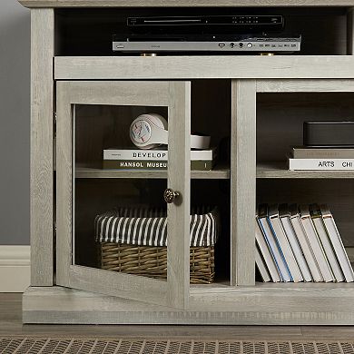 Trikiousd Contemporary TV Media Stand with Open & Closed Storage for TVs Up to 65"