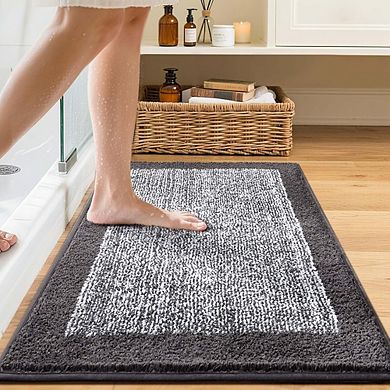 Bathroom Rug, Soft Absorbent, Non-Slip Quick-Dry Bath Mat