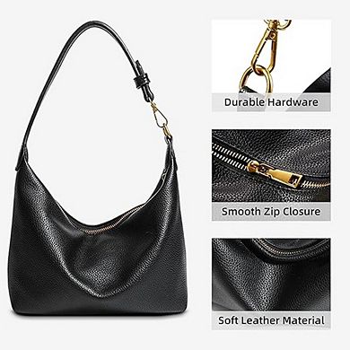 Women's Hobo Bag Soft PU Leather Slouchy Shoulder Purse Zipper
