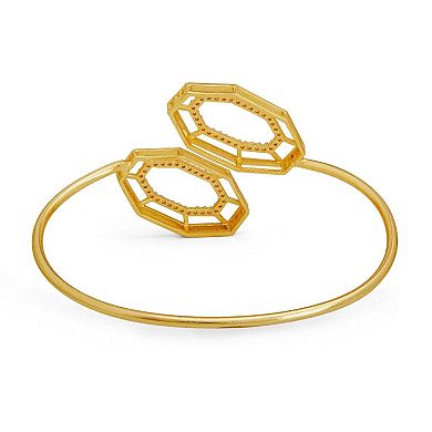 Adjustable Gold-plated Syra Bracelet with Cubic Zirconia by Dhwani Bansal