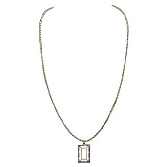 White and Black Rhodium Gender Fluid Vazio Pendant With Cubic Zirconia by Dhwani Bansal