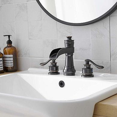 Classic Retro 8 in Widespread Double Handle Bathroom Faucet