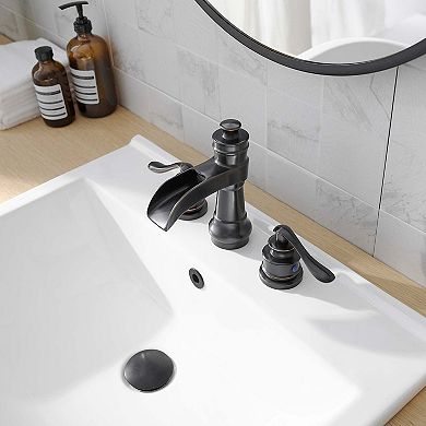 Classic Retro 8 in Widespread Double Handle Bathroom Faucet