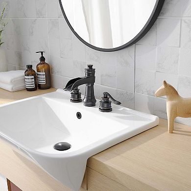 Classic Retro 8 in Widespread Double Handle Bathroom Faucet