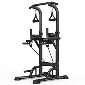 Multi-Function Power Tower with Pull-Up Bar & Resistance Bands, Chin Up Training Equipment